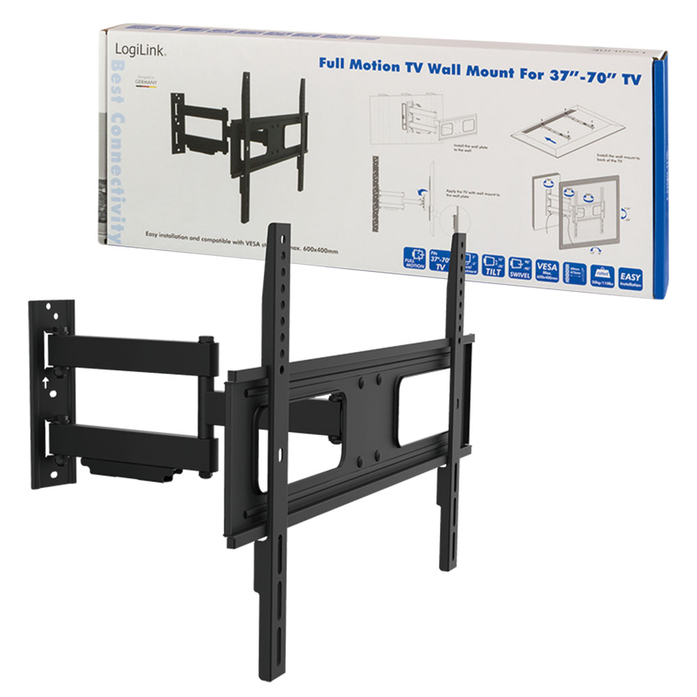 TV nosač LogiLink LogiLink  TV wall mount, 37 70, tilt, swivel, 50 kg max., BP0019