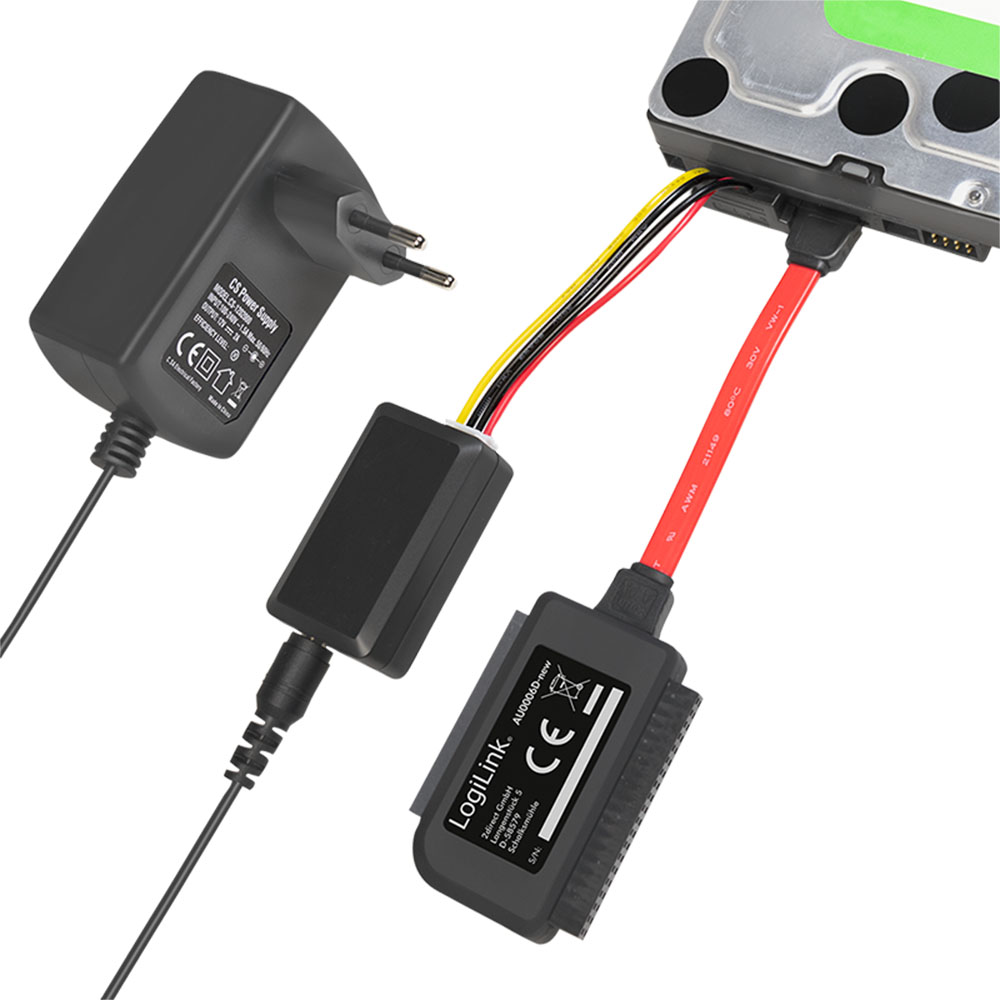 USB kabl i adapter LogiLink LogiLink Adapter USB 2.0 to 2.5 3.5 IDE and SATA HDD OTB, AU0006C