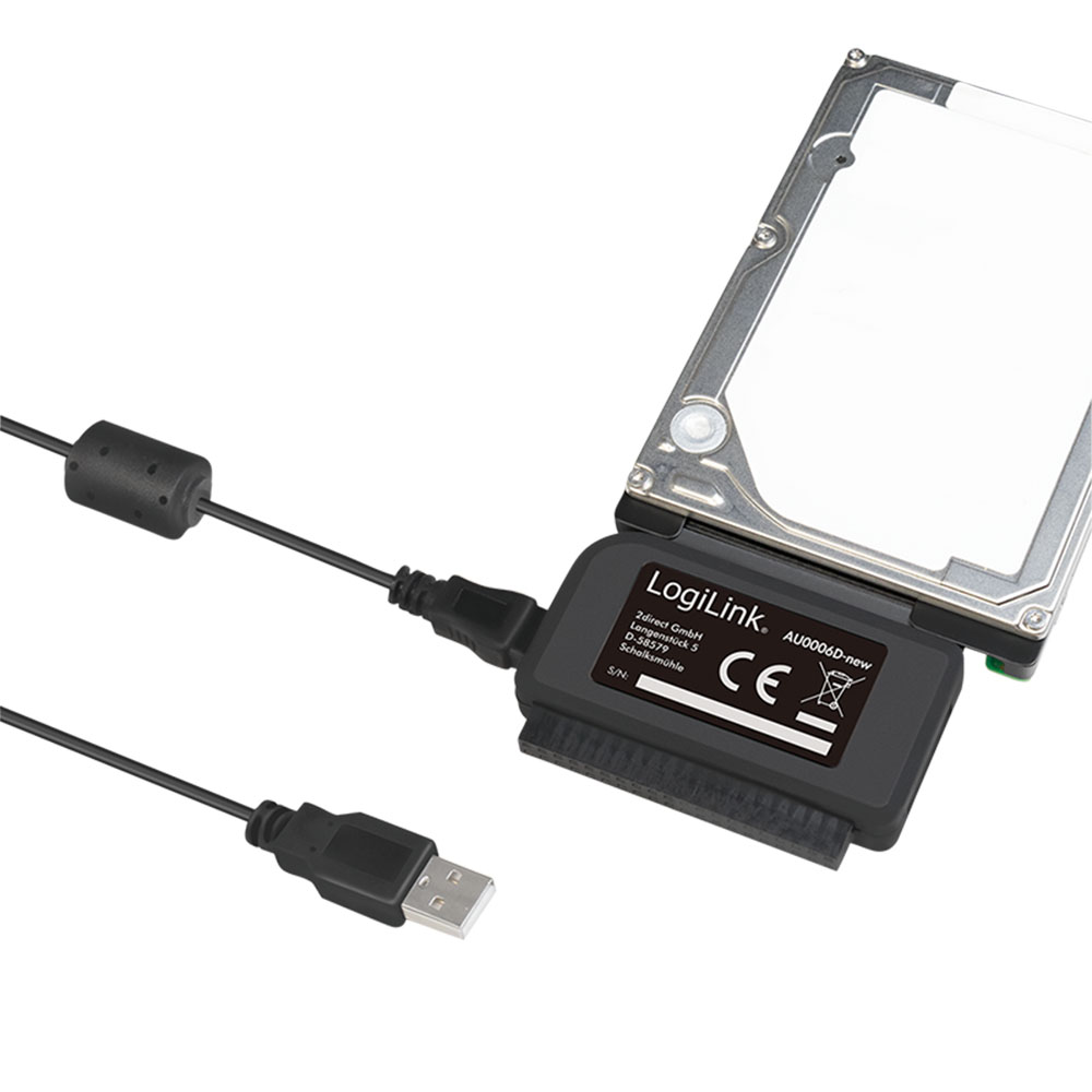 USB kabl i adapter LogiLink LogiLink Adapter USB 2.0 to 2.5 3.5 IDE and SATA HDD OTB, AU0006C