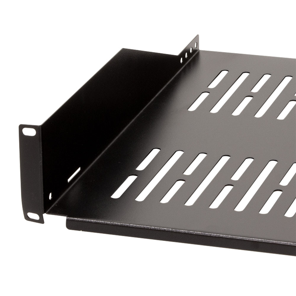 Polica za ormare servera LogiLink LogiLink 19 cantilever shelf, front screw fixing d 400 mm, black SF2C45B