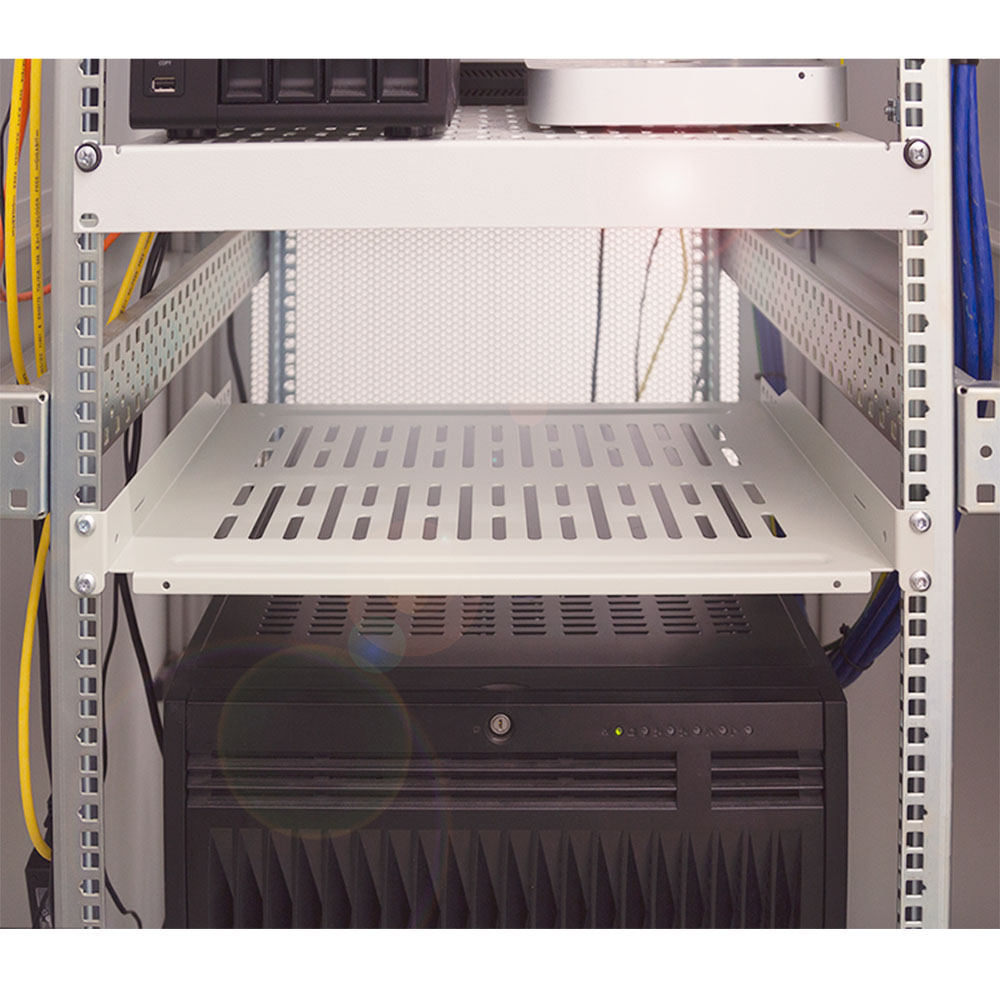 Polica za ormare servera LogiLink LogiLink 19 cantilever shelf, front screw fixing d 350 mm, grey, SF1C45G