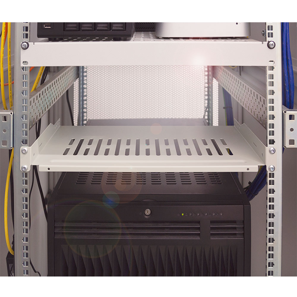 Polica za ormare servera LogiLink LogiLink 19 cantilever shelf, front screw fixing d=250 mm, grey, SF1C35G