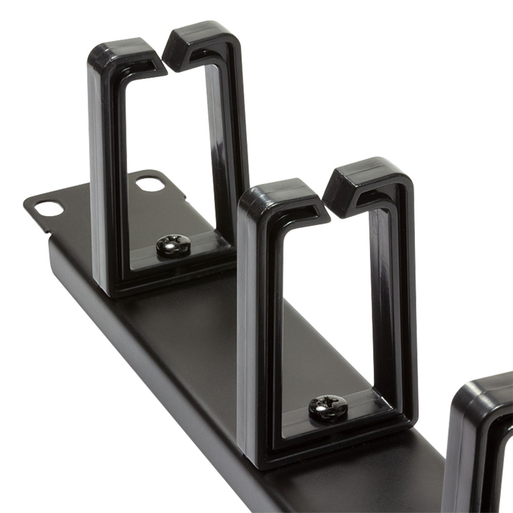 Pribor za ormare servera LogiLink LogiLink 19 cable management bar 1U with 5 turnable plastic brackets, black, OR104B