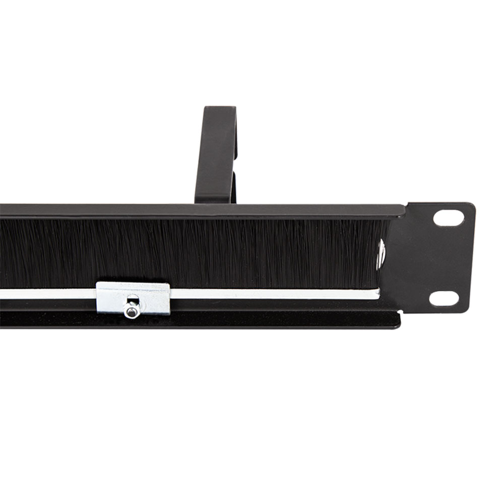 Pribor za ormare servera LogiLink LogiLink 19 cable management bar with 4 metal brackets and brush strip, black, OR106B