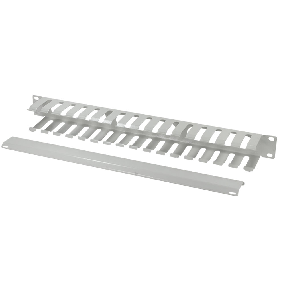 Pribor za ormare servera LogiLink LogiLink 19 cable management panel with front flap, 1U, grey, ORCC01G