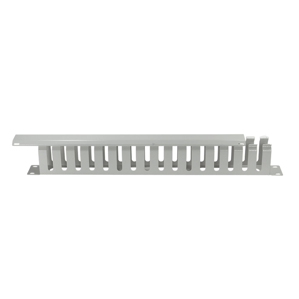 Pribor za ormare servera LogiLink LogiLink 19 cable management panel with front flap, 1U, grey, ORCC01G