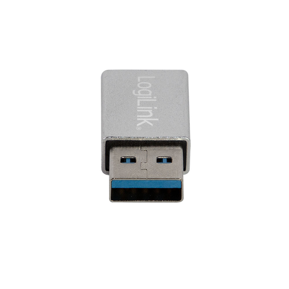 USB kabl i adapter LogiLink LogiLink USB 3.2 Gen1 Type-C adapter, USB-A M to USB-C F, silver, AU0056