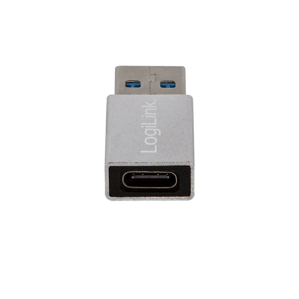 USB kabl i adapter LogiLink LogiLink USB 3.2 Gen1 Type-C adapter, USB-A M to USB-C F, silver, AU0056